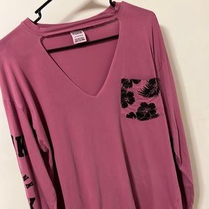 Long sleeve pink tee by Victoria Secret
